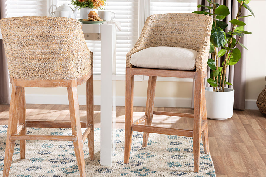 Bali & Pari Jasper Seagrass Bar Stool