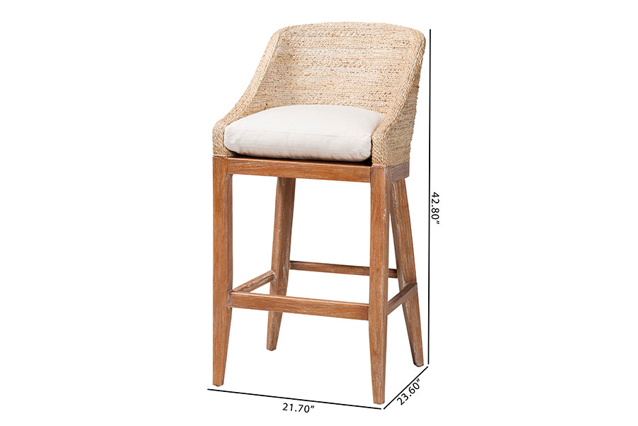 Bali & Pari Jasper Seagrass Bar Stool