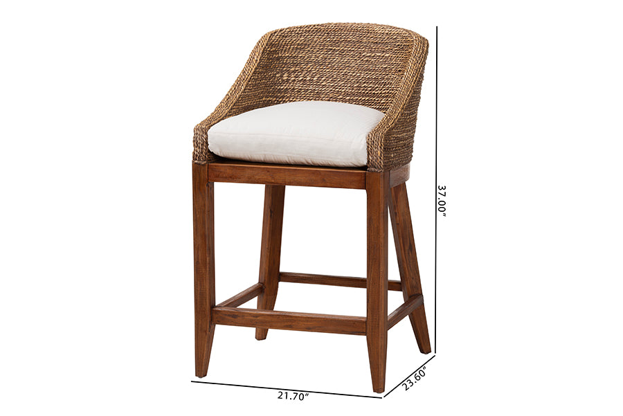 Bali & Pari Jasper Seagrass Counter Stool