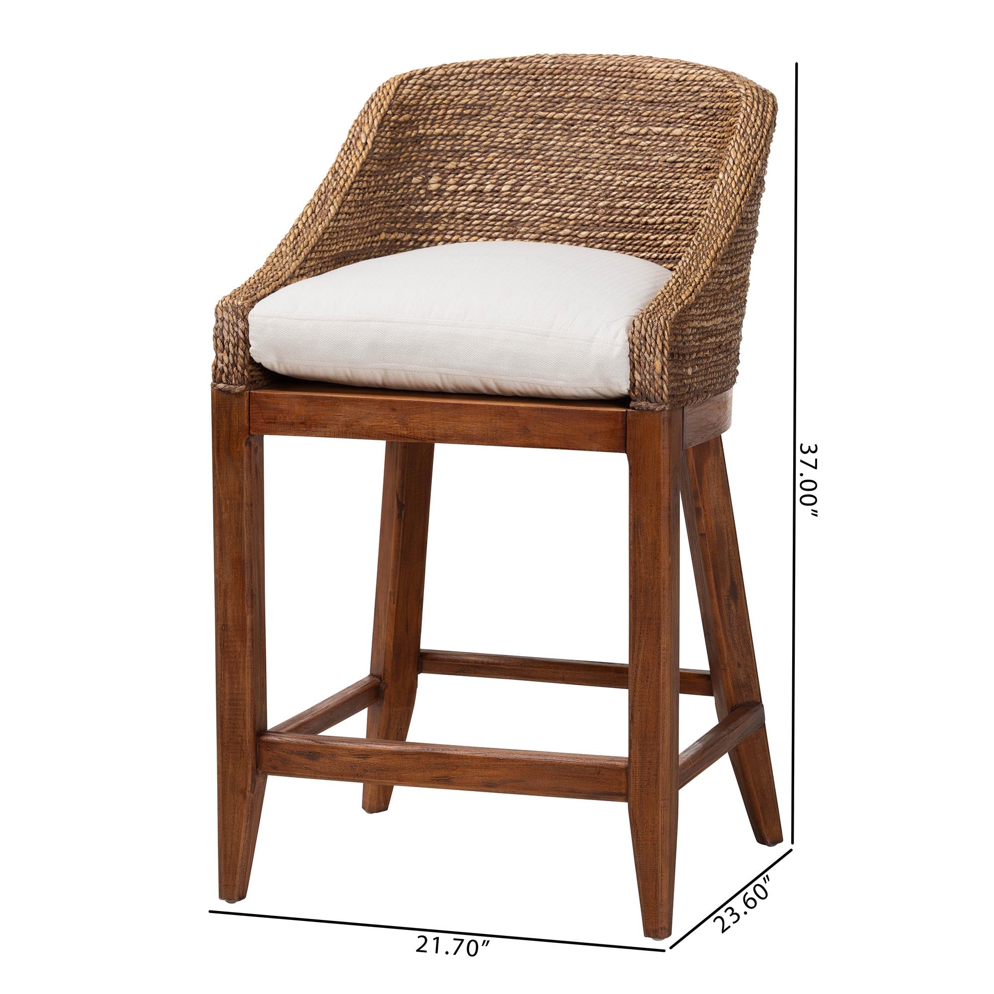 Bali & Pari Jasper Seagrass Counter Stool