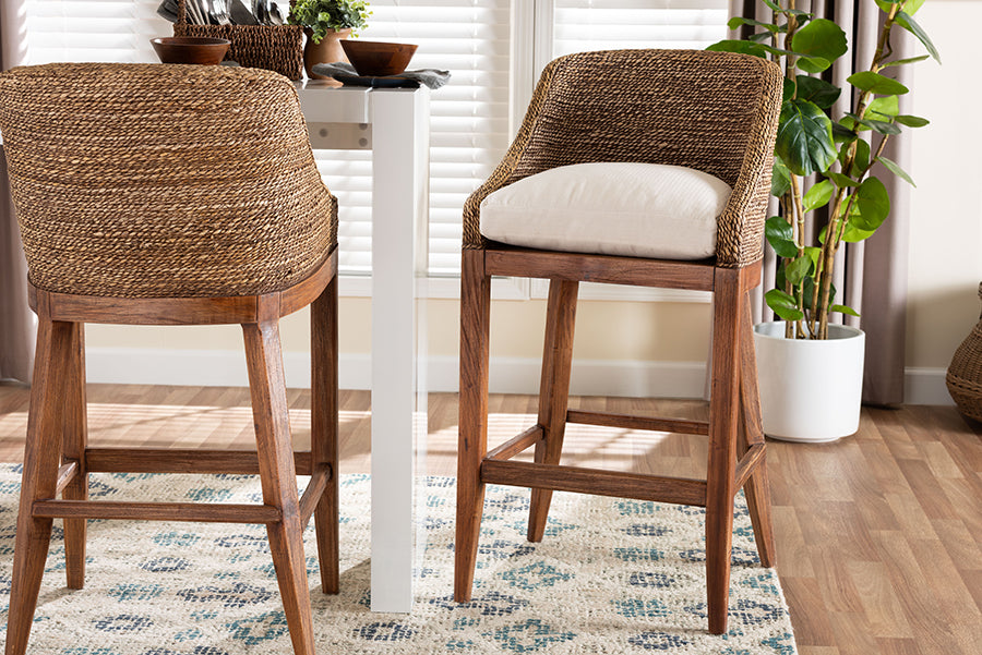 Bali & Pari Jasper Seagrass Bar Stool