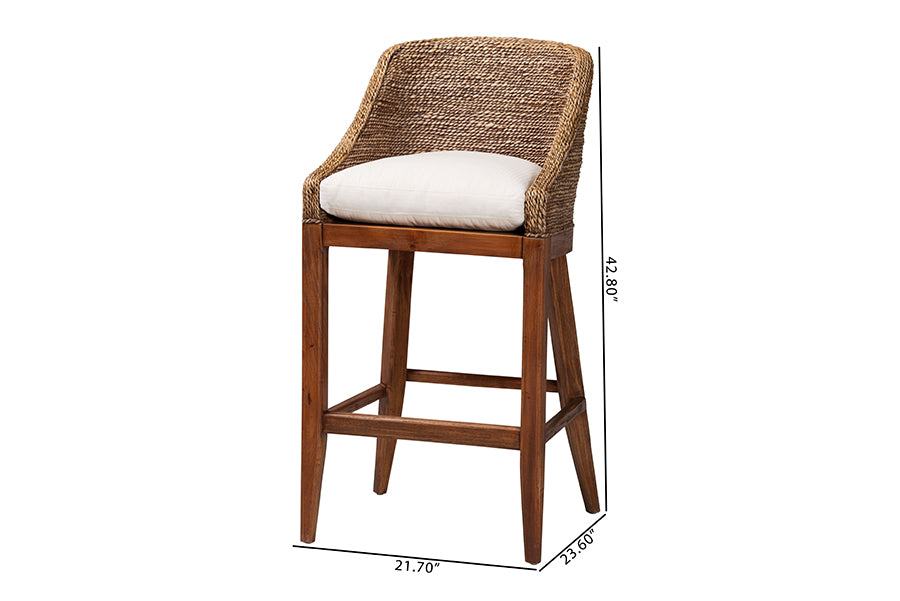 Bali & Pari Jasper Seagrass Bar Stool