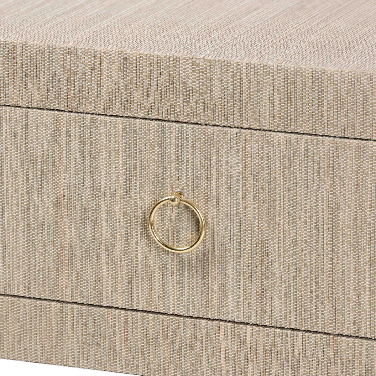 Bali & Pari Noah Grasscloth 2-Drawer Console Table