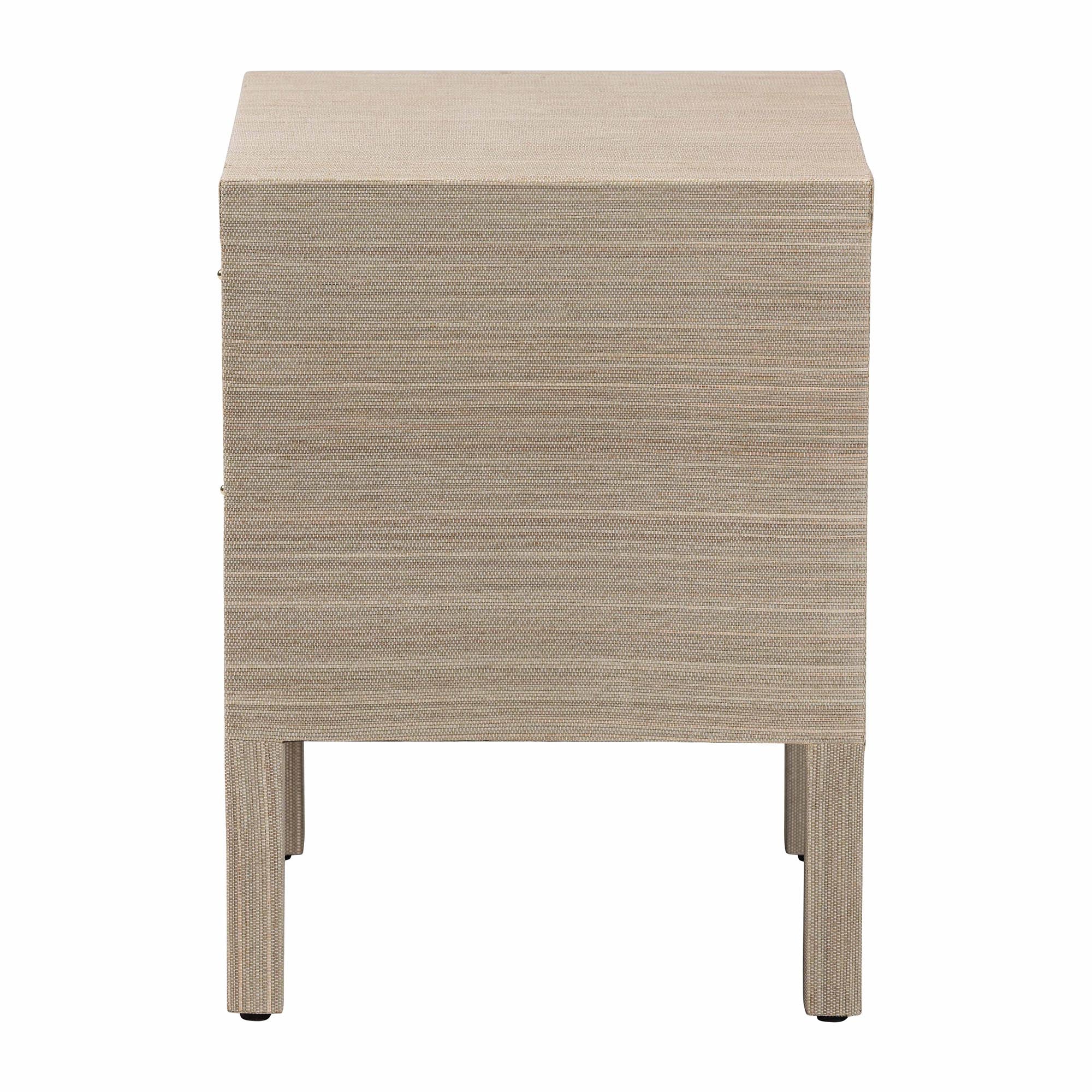 Bali & Pari Juniper Grasscloth 2-Drawer Nightstand