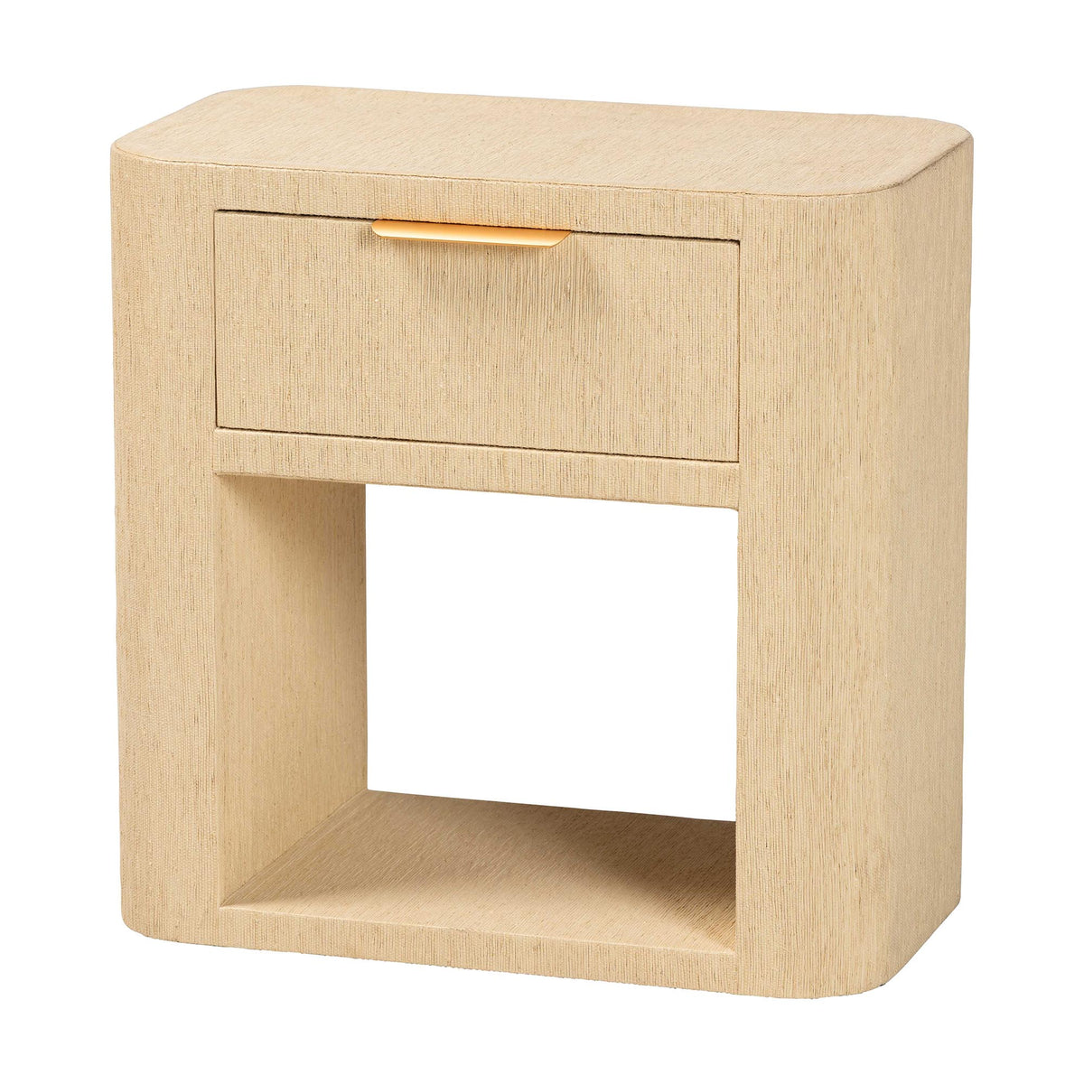 Bali & Pari Beauford Grasscloth 1-Drawer Nightstand