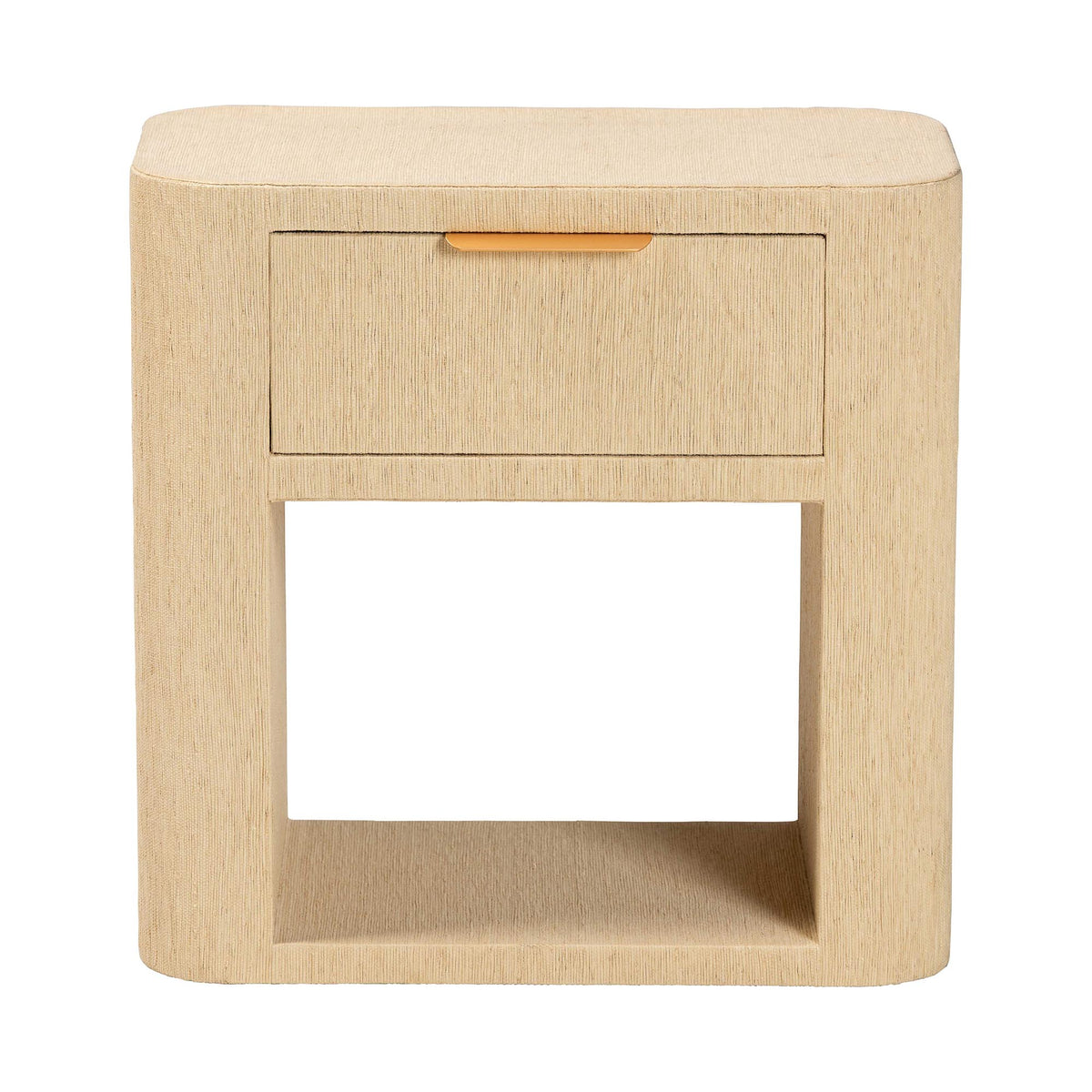 Bali & Pari Beauford Grasscloth 1-Drawer Nightstand