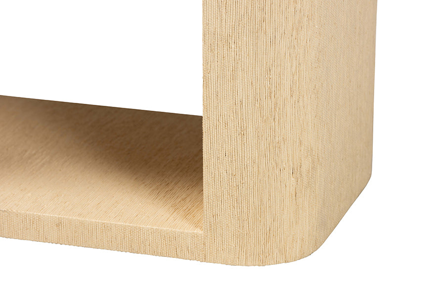 Bali & Pari Beauford Grasscloth 1-Drawer Nightstand