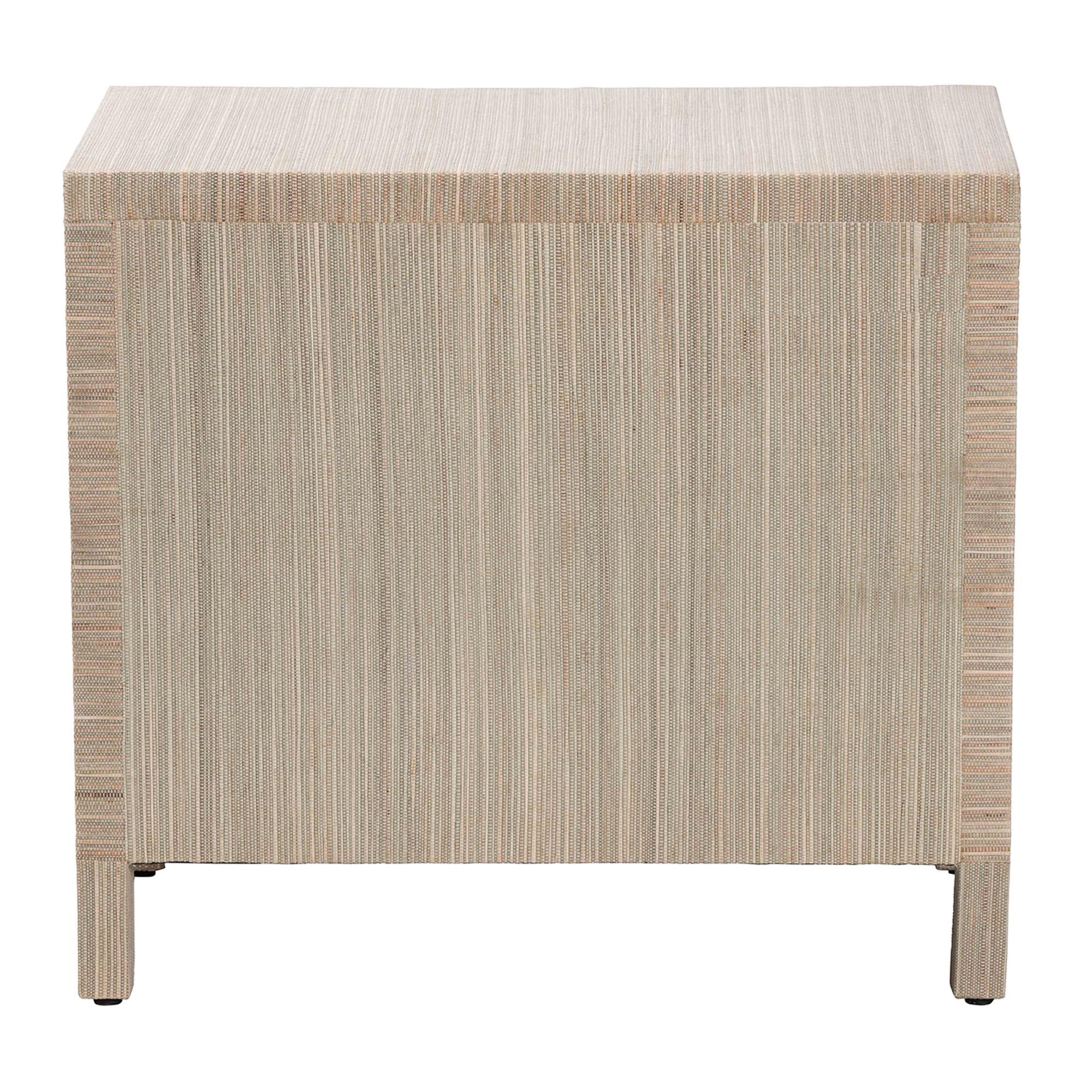 Bali & Pari Umika Grasscloth Nightstand 3-Drawer Accent Chest