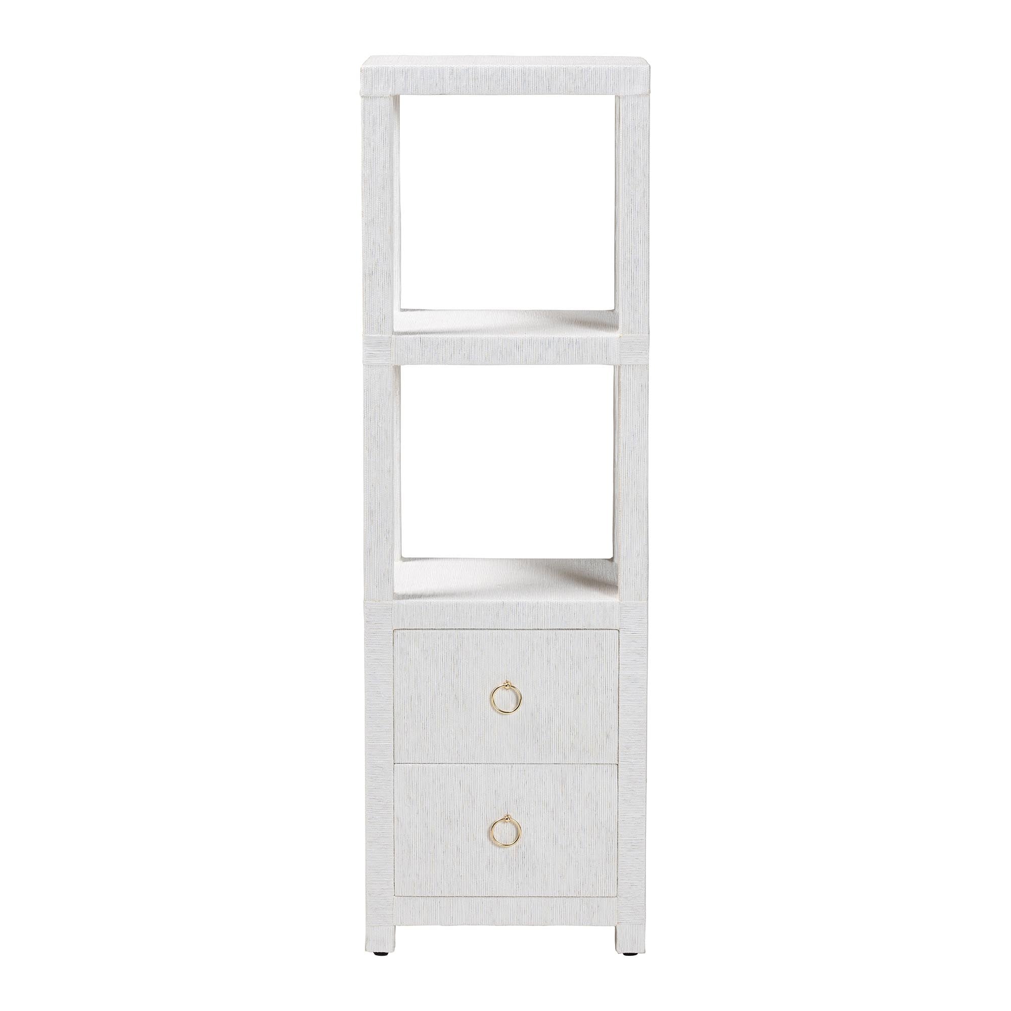 Bali & Pari Xavier Grasscloth Tall Storage Cabinet