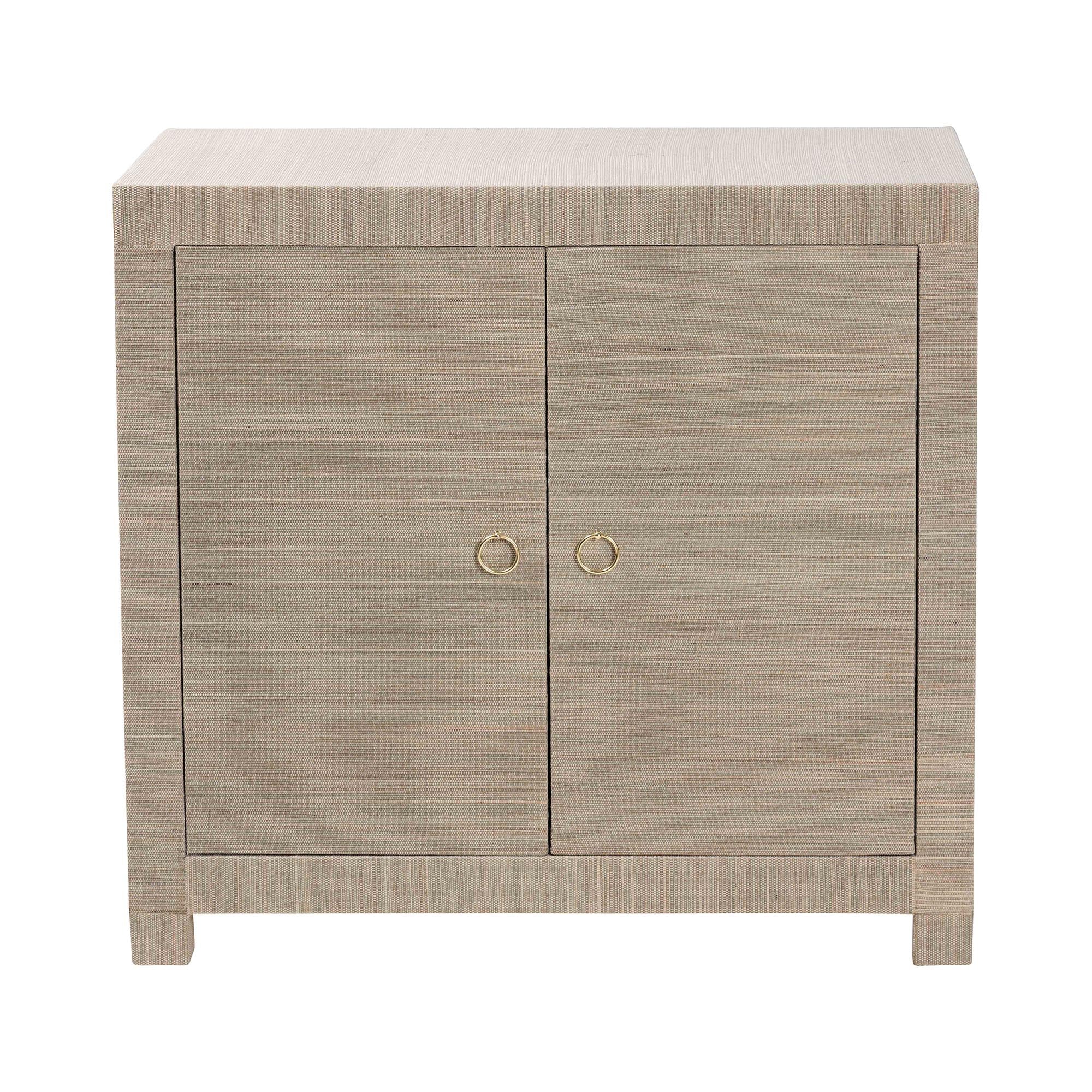 Bali & Pari Halen Grasscloth Storage Cabinet
