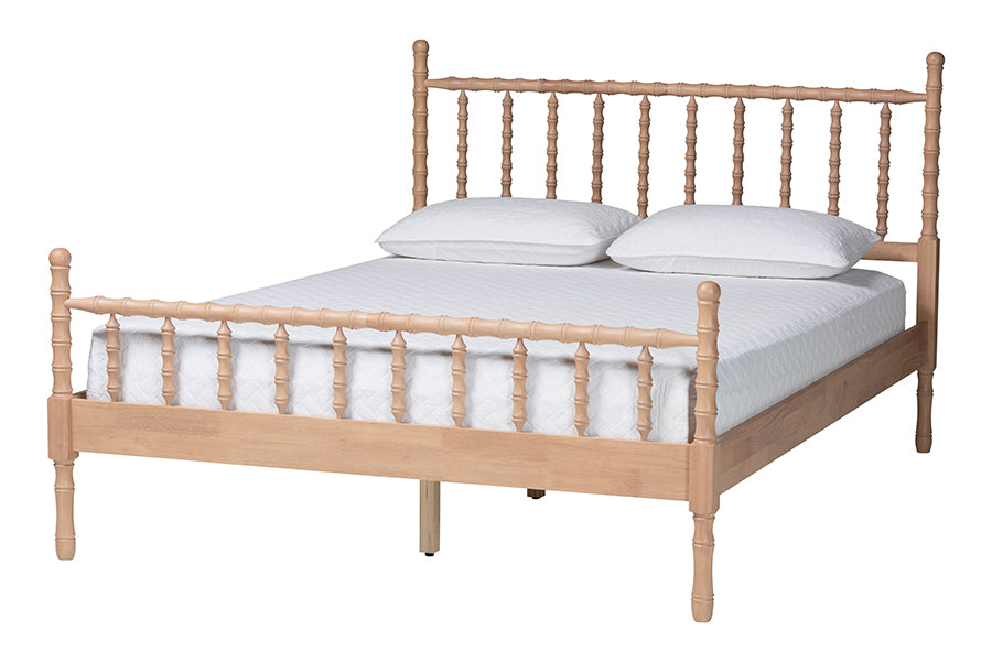 Laurent Platform Bed - Spindle Bed Frame with Bamboo-Style Turned Posts, Cottage Farmhouse Bedroom Furniture,