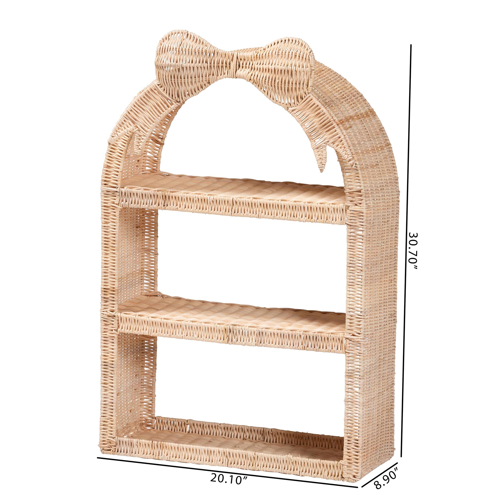 Bali & Pari Creusa Rattan Wall Shelf