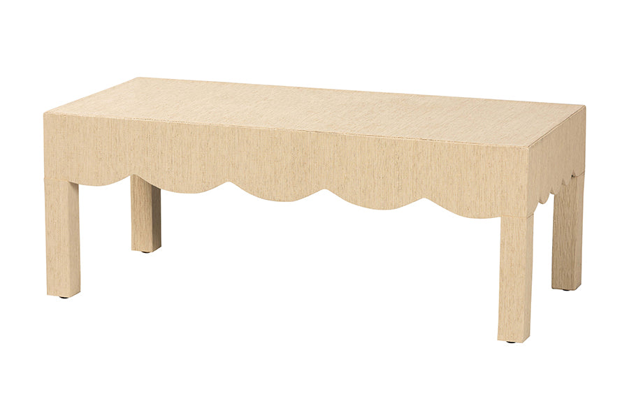 Bali & Pari Mason Grasscloth Coffee Table