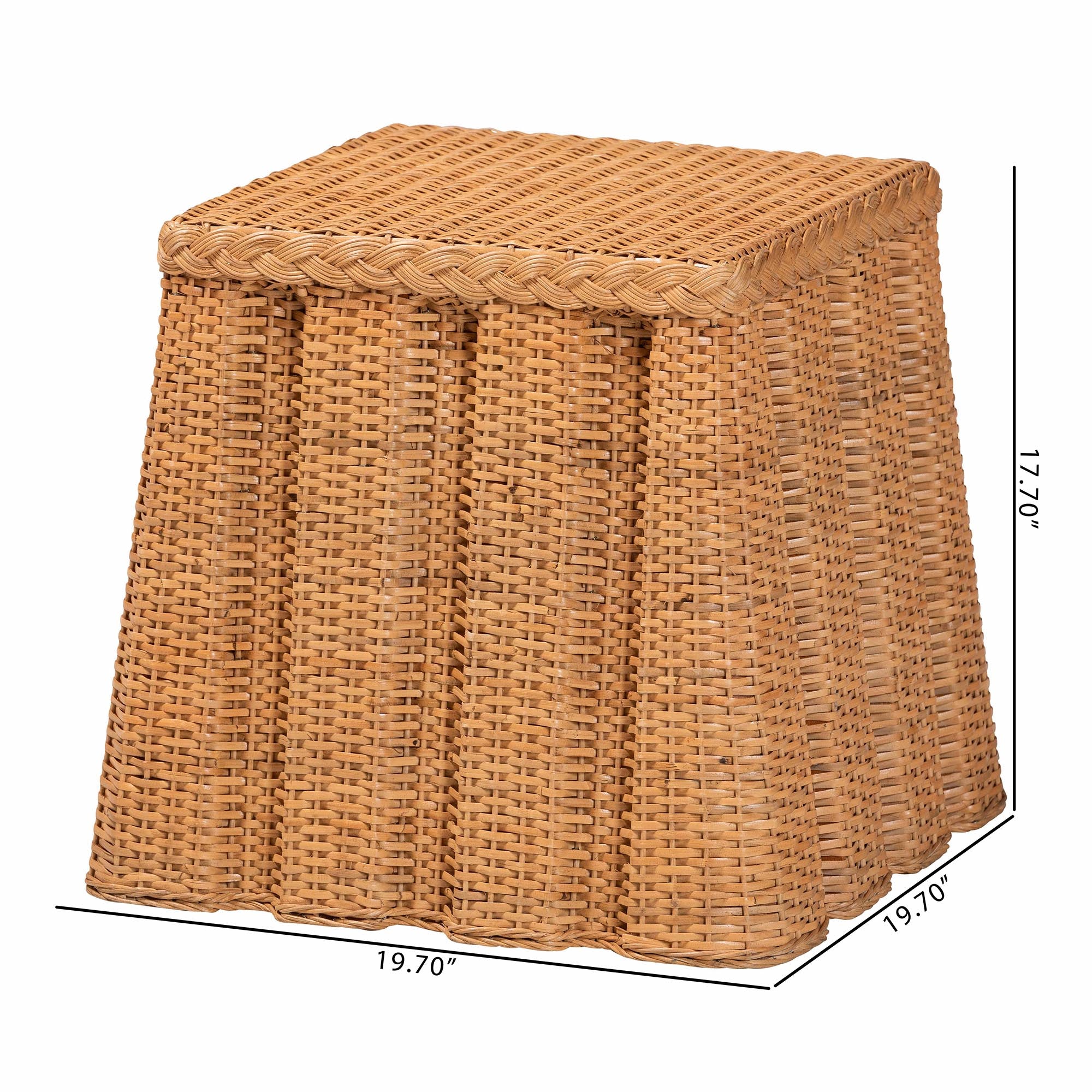 Bali & Pari Andrea Rattan End Table