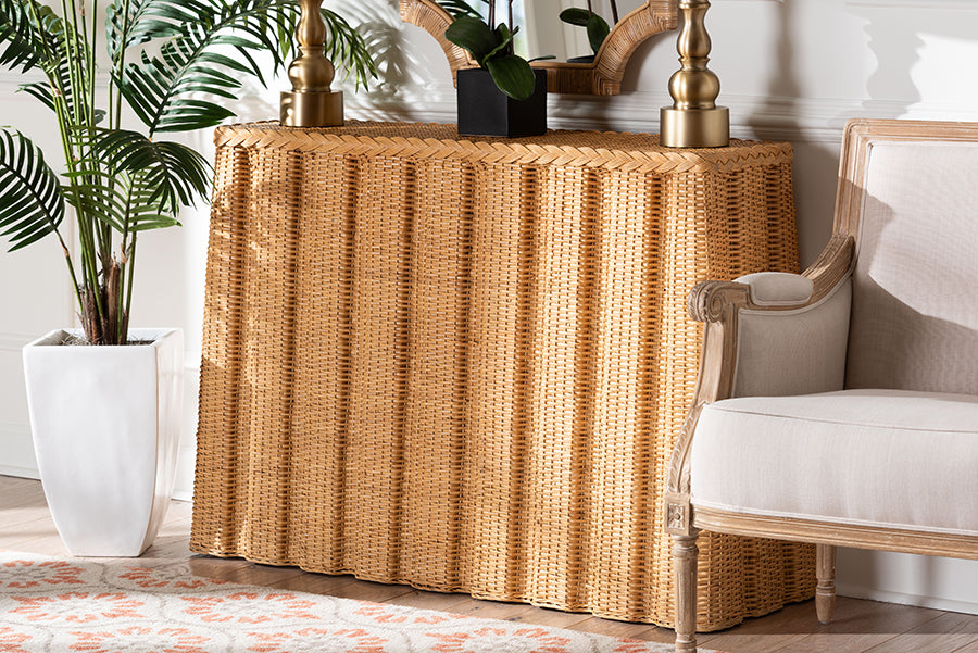 Bali & Pari Andrea Rattan Console Table