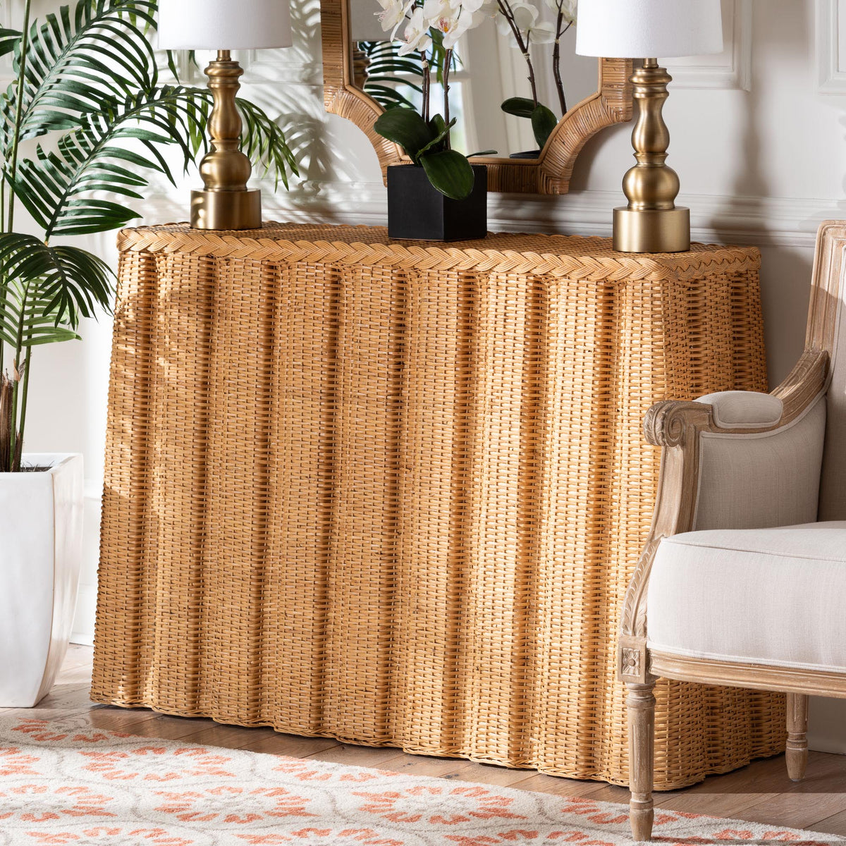 Bali & Pari Andrea Rattan Console Table