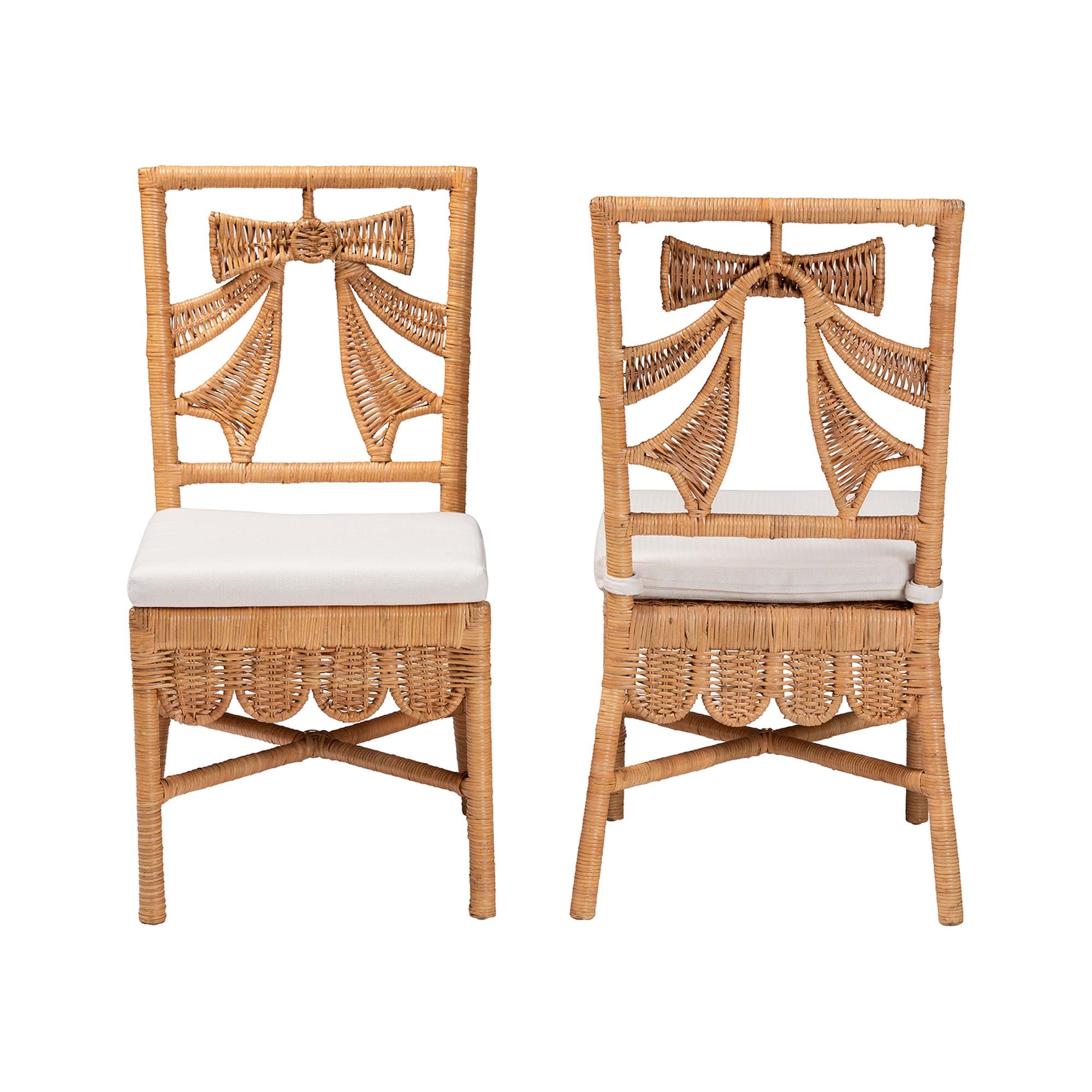 Bali & Pari Abia Rattan 2-Piece Dining Chair Set