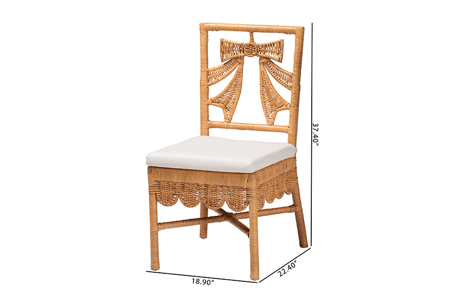 Bali & Pari Abia Rattan 2-Piece Dining Chair Set
