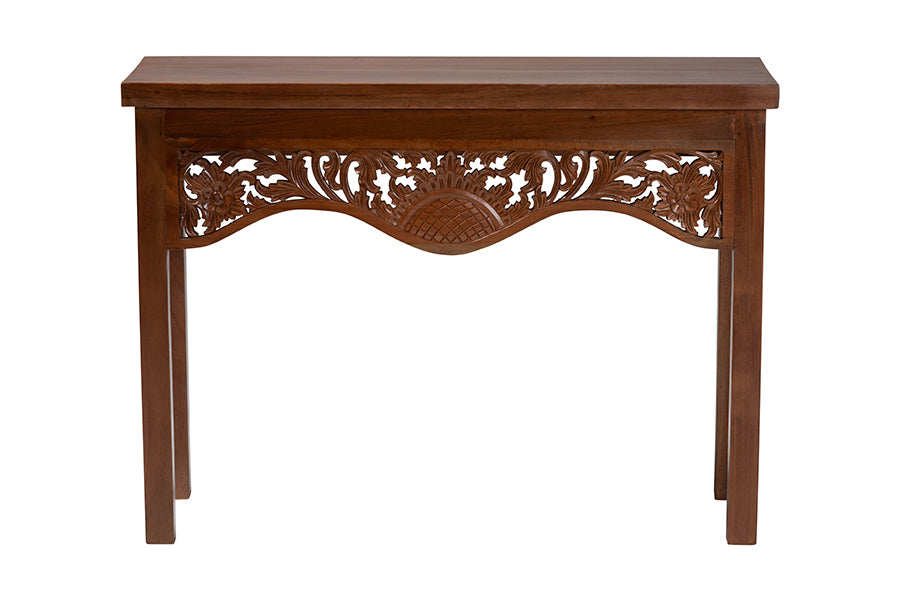 Bali & Pari Alannis Mahogany Wood Console Table