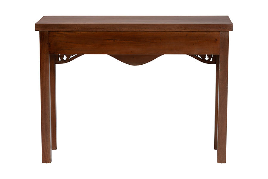 Bali & Pari Alannis Mahogany Wood Console Table
