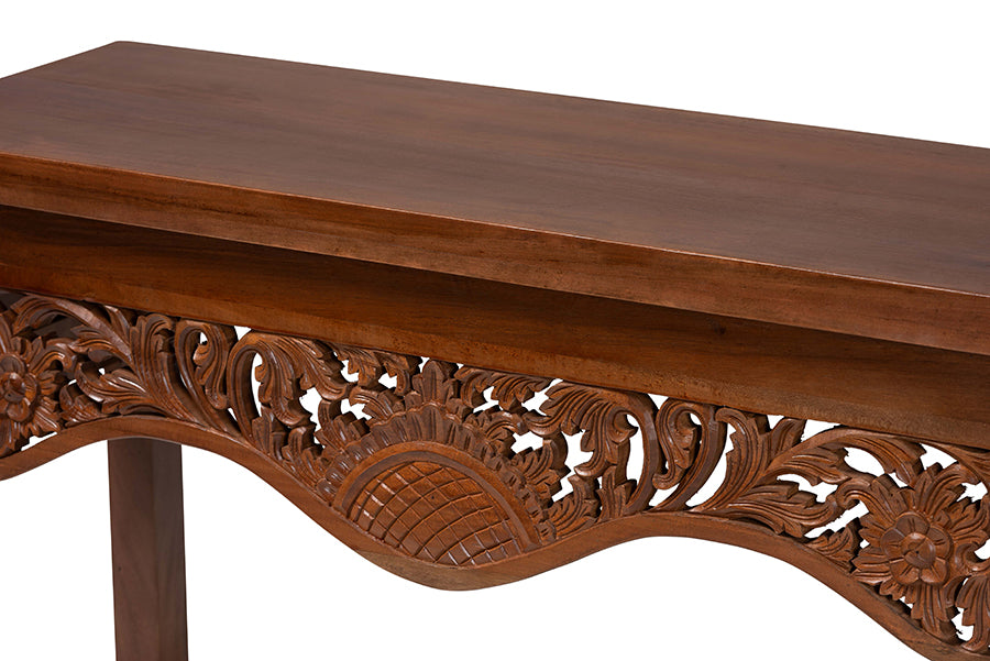 Bali & Pari Alannis Mahogany Wood Console Table