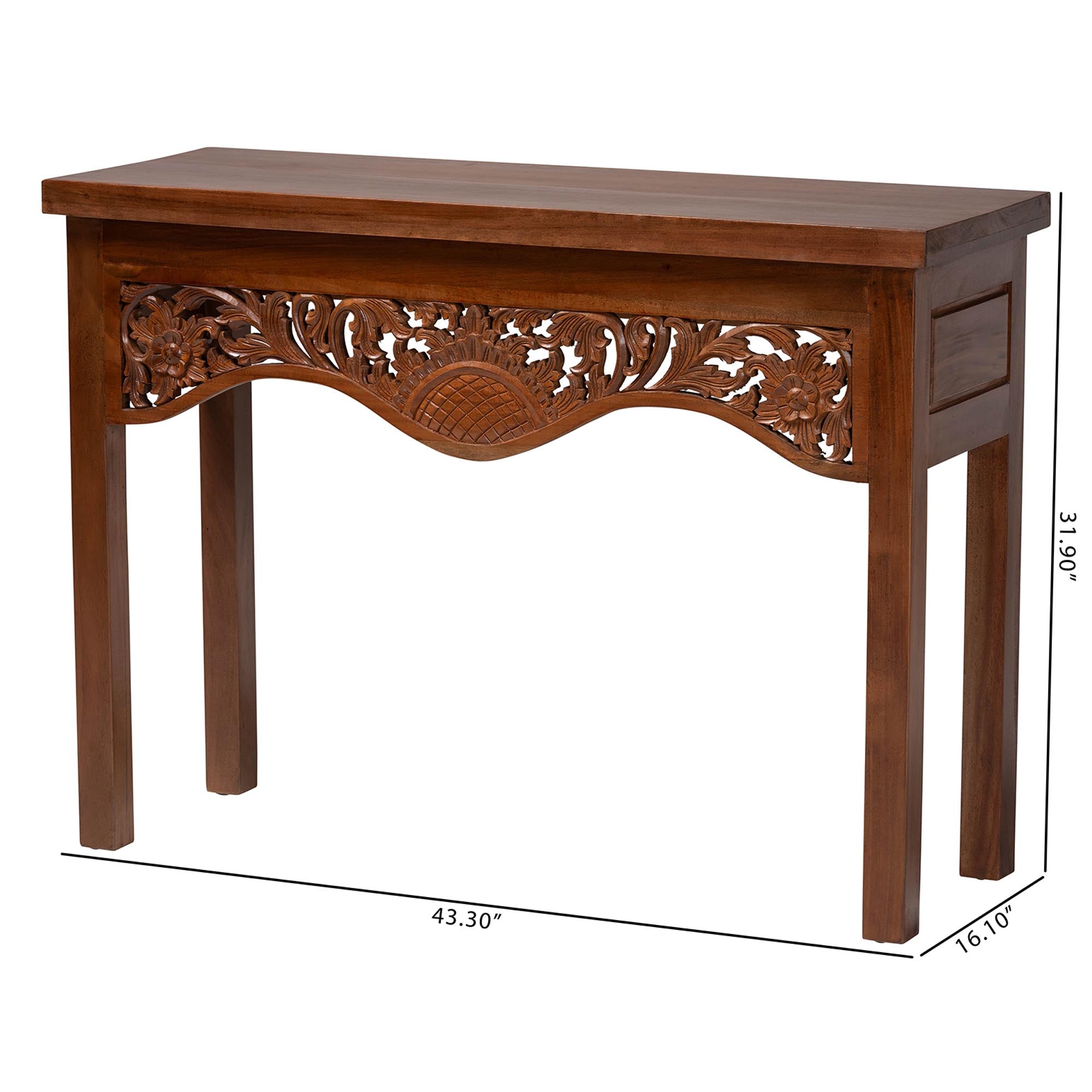 Bali & Pari Alannis Mahogany Wood Console Table