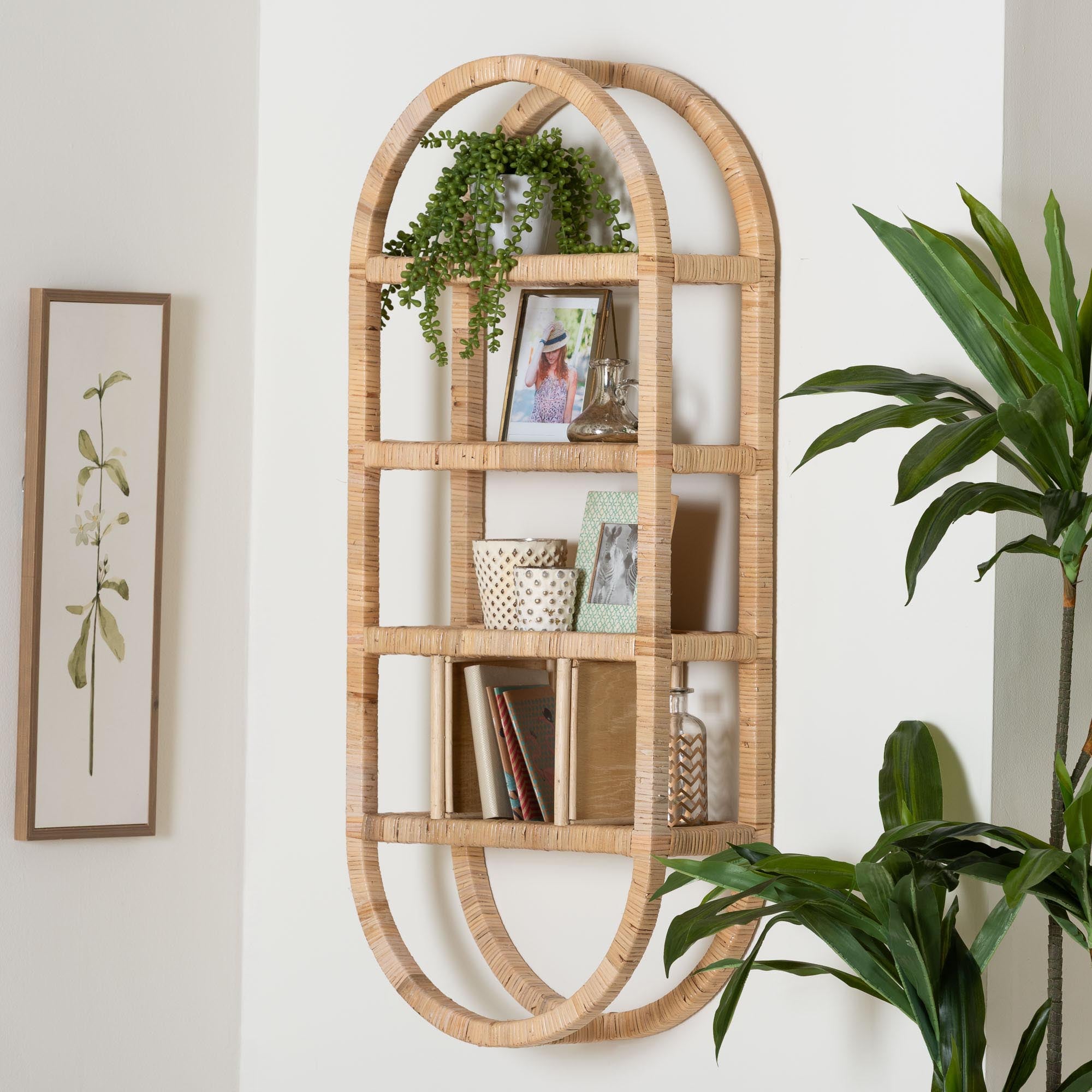 Bali & Pari Labonita Rattan Wall Shelf