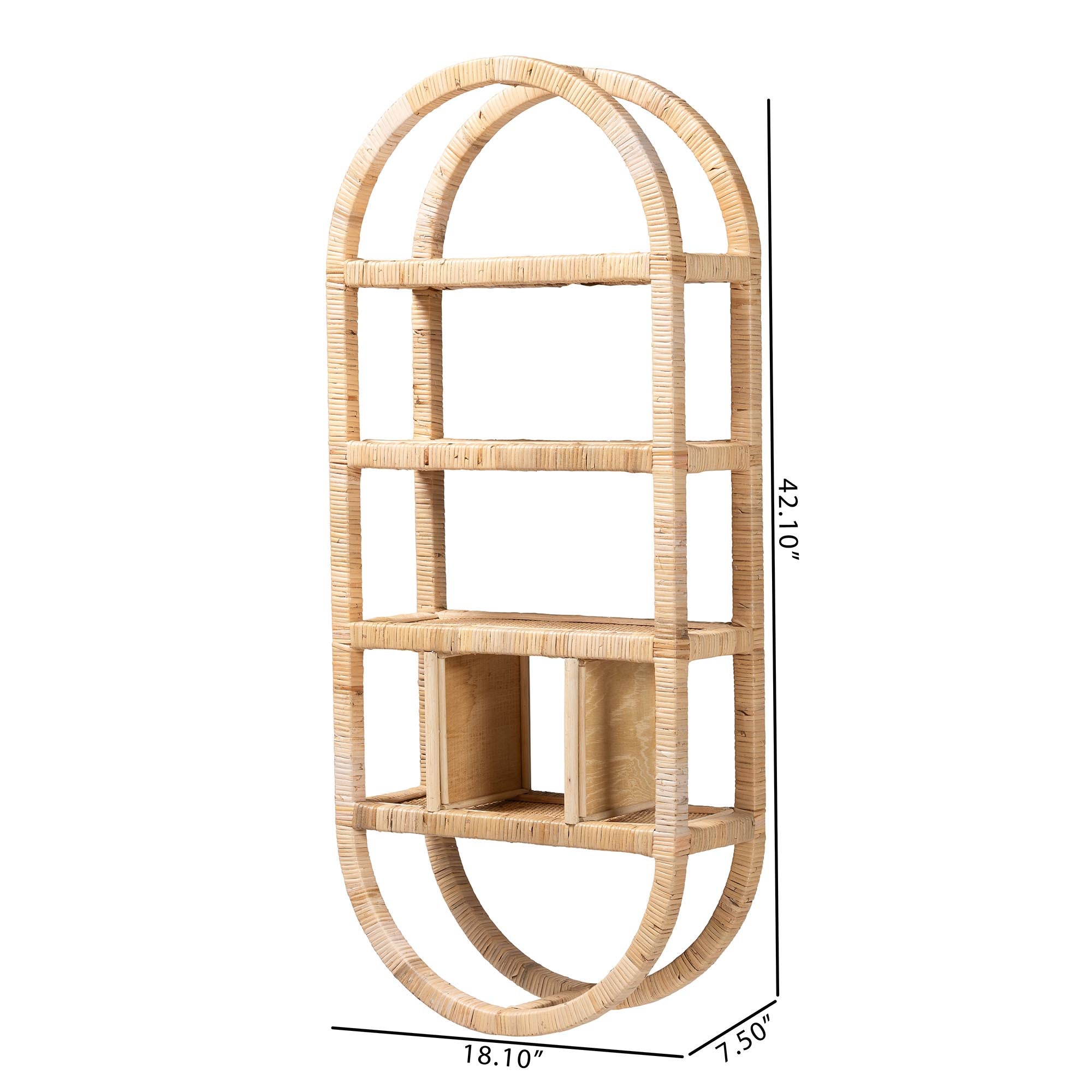 Bali & Pari Labonita Rattan Wall Shelf