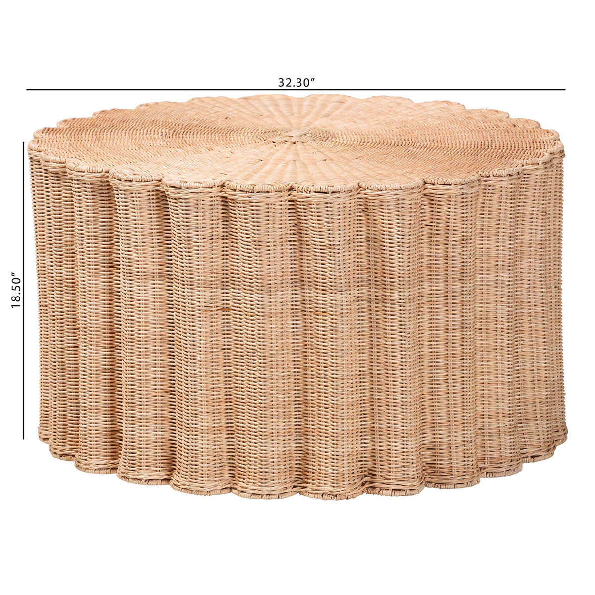 Bali & Pari Kensley Rattan Coffee Table