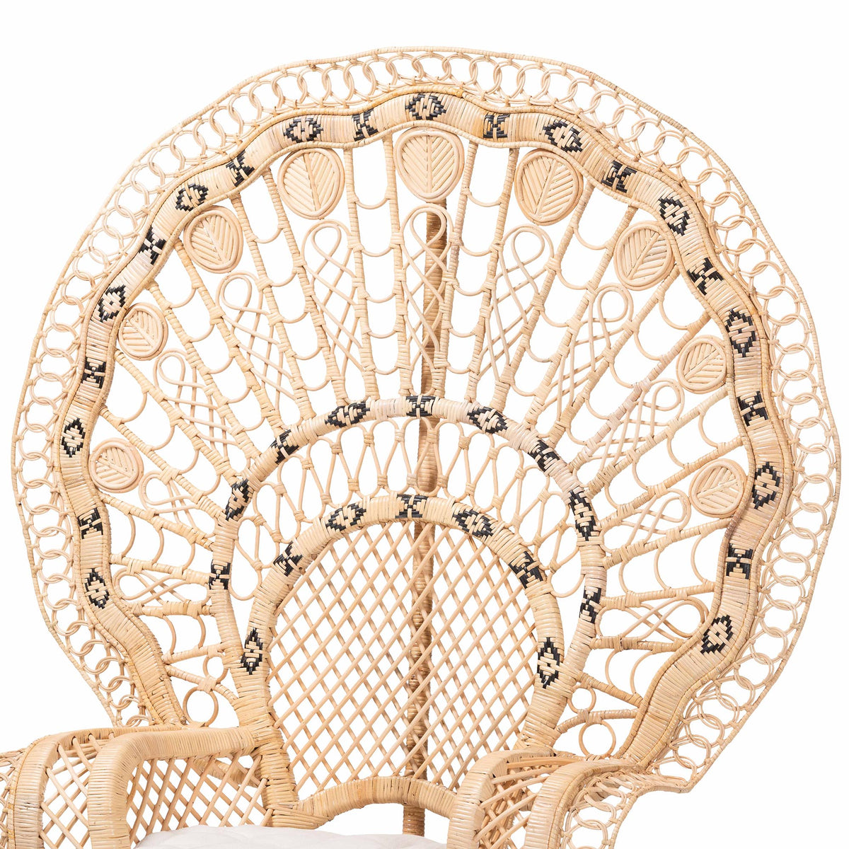 Bali & Pari Nafisa Rattan Peacock Chair Handwoven Wicker Accent Chair