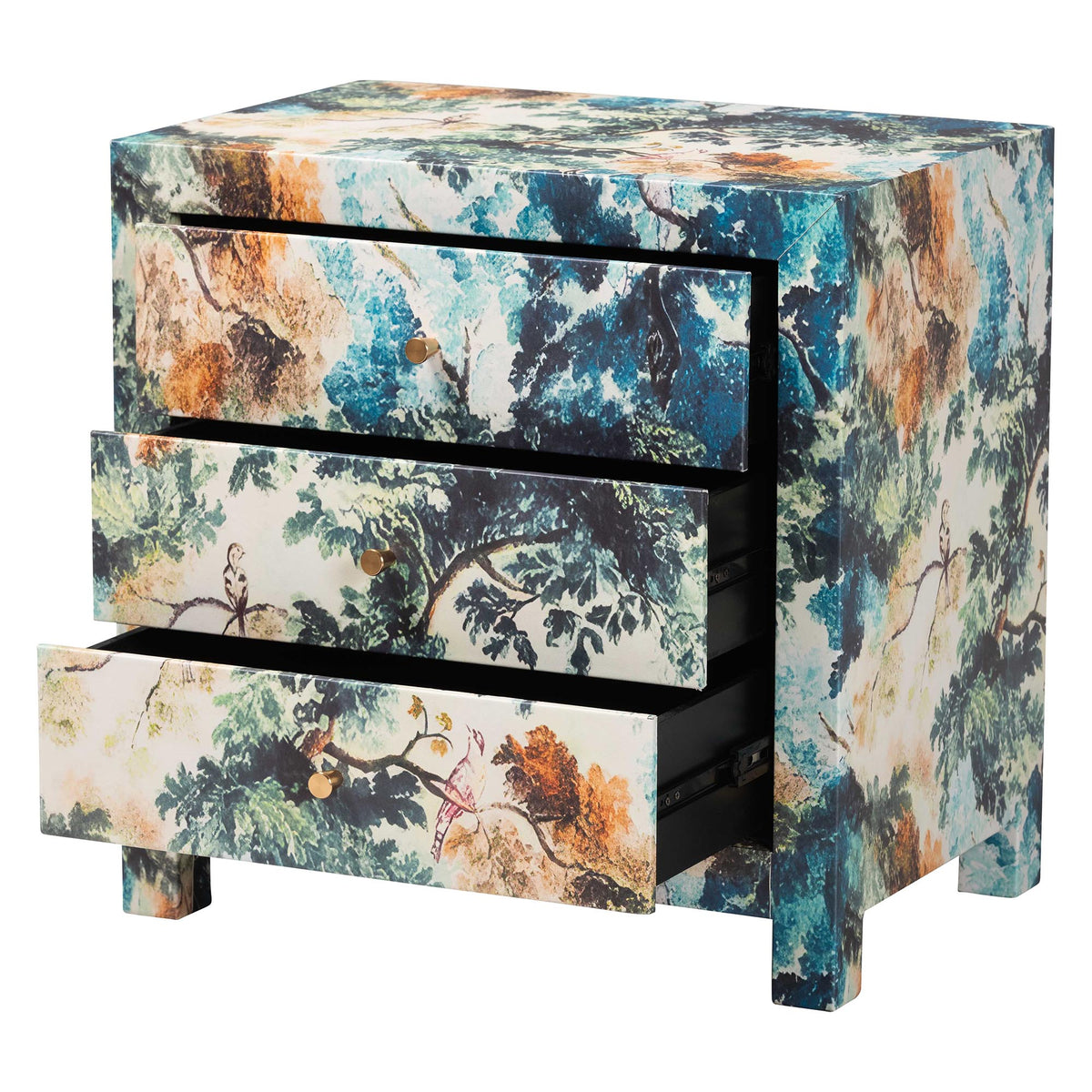 Adeline End Table 3-Drawer Storage Cabinet