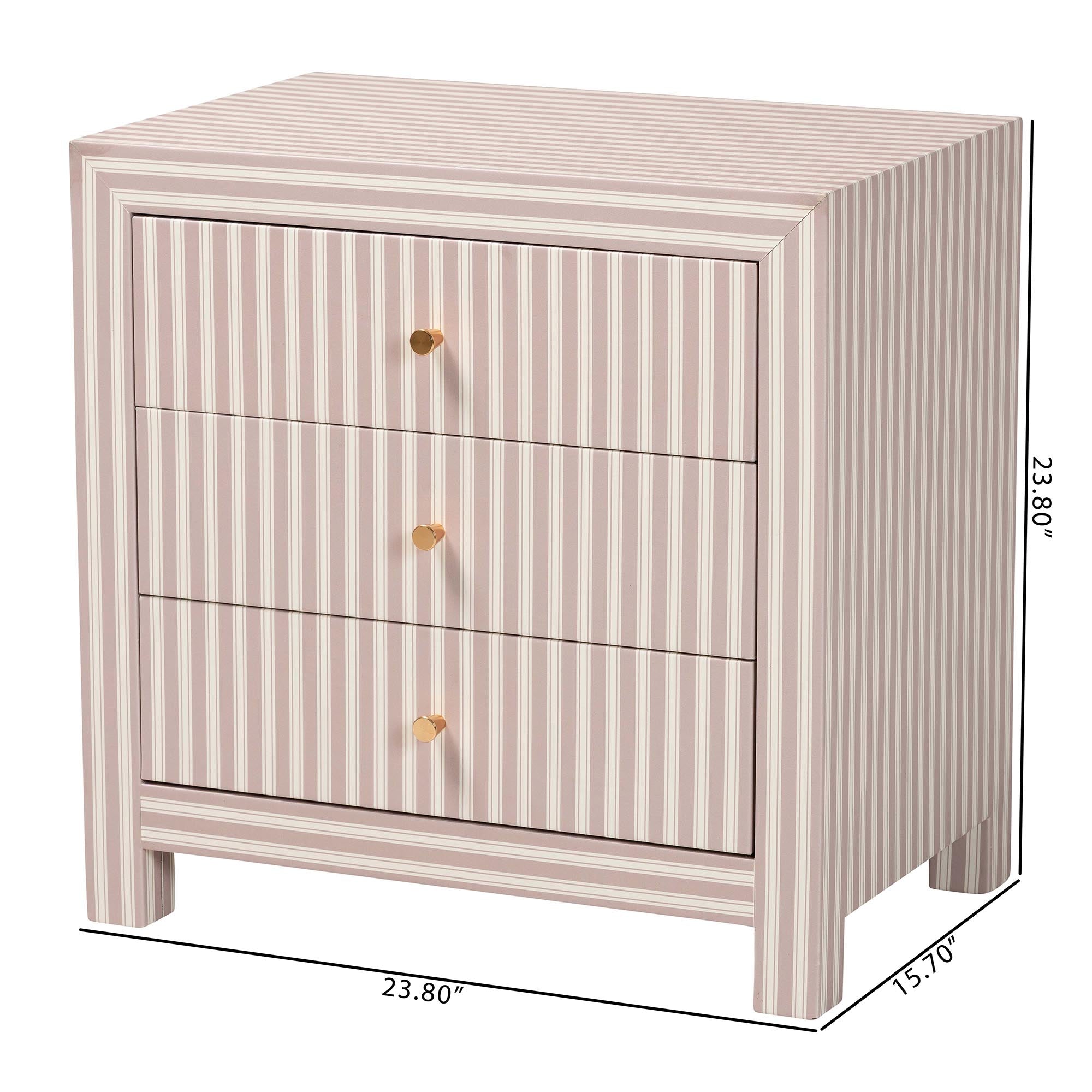 Javianne End Table 3-Drawer Storage Cabinet
