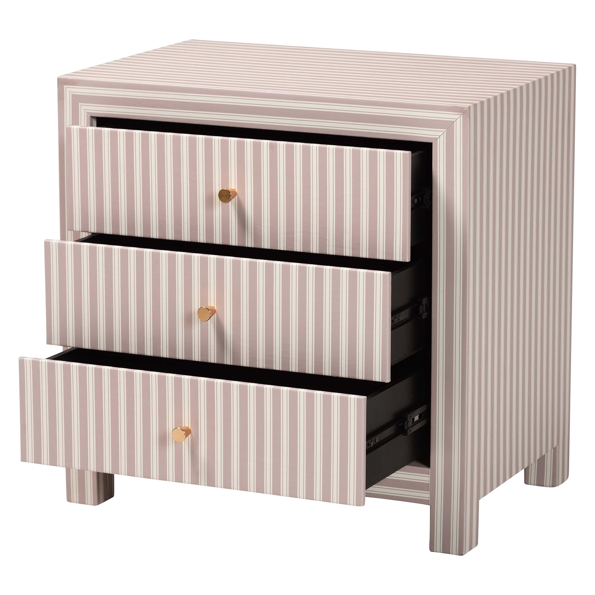 Javianne End Table 3-Drawer Storage Cabinet