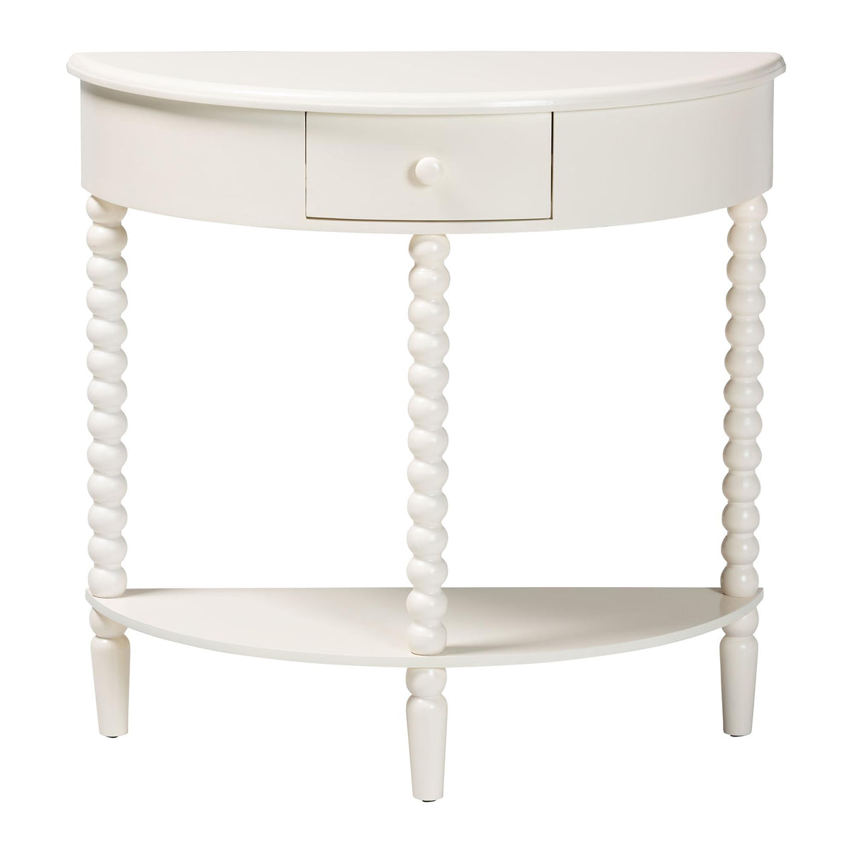 Raynera Bobbin-Leg Demilune Console Table
