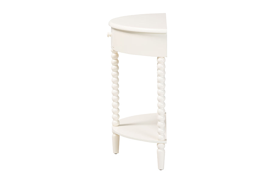 Raynera Bobbin-Leg Demilune Console Table