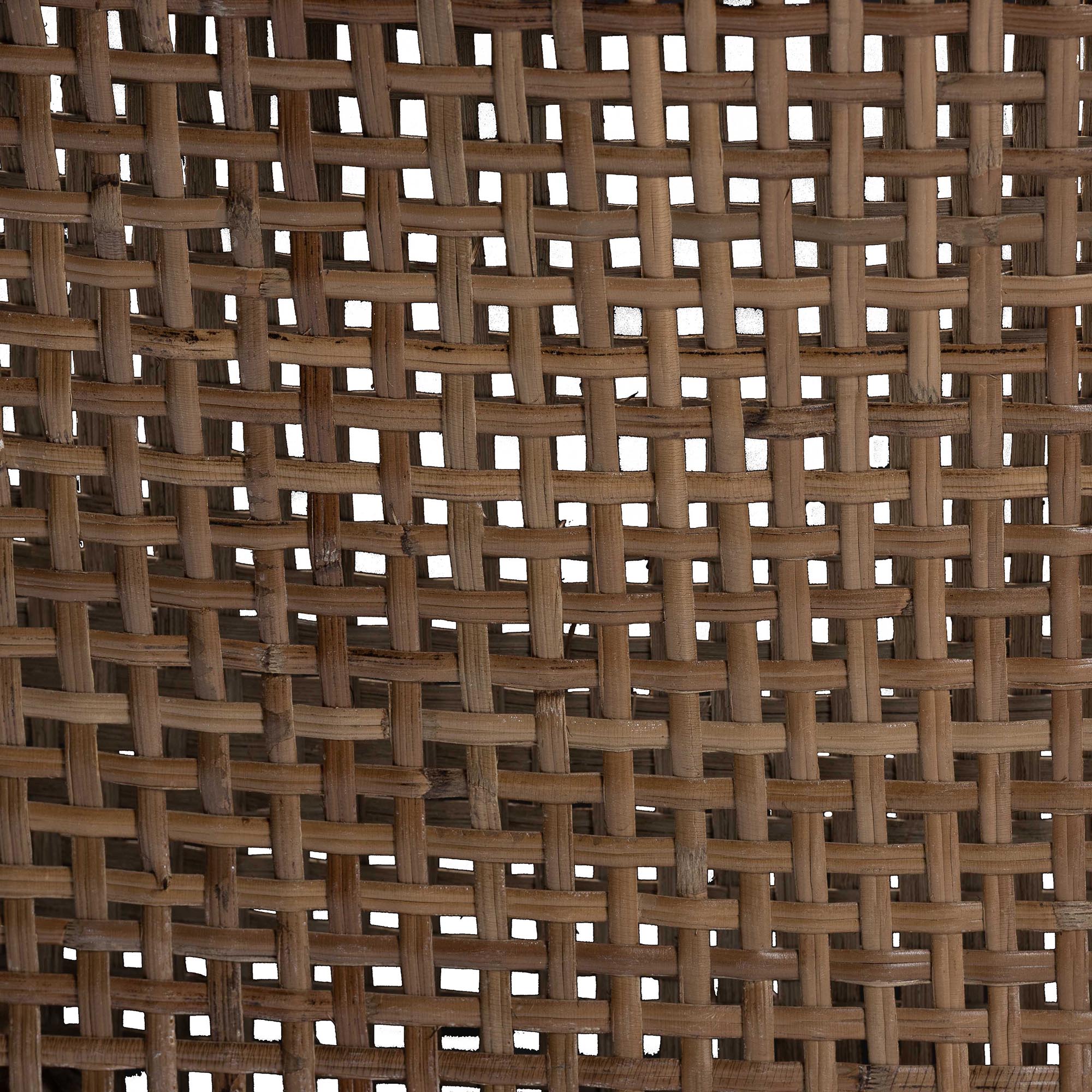 bali & pari Abiel Rattan Counter Stool with Arms and Removable Cushion - Handwoven Wicker Stool with Mahogany Wood Frame, Coastal Boho Seating for Kitchen or Dining Area