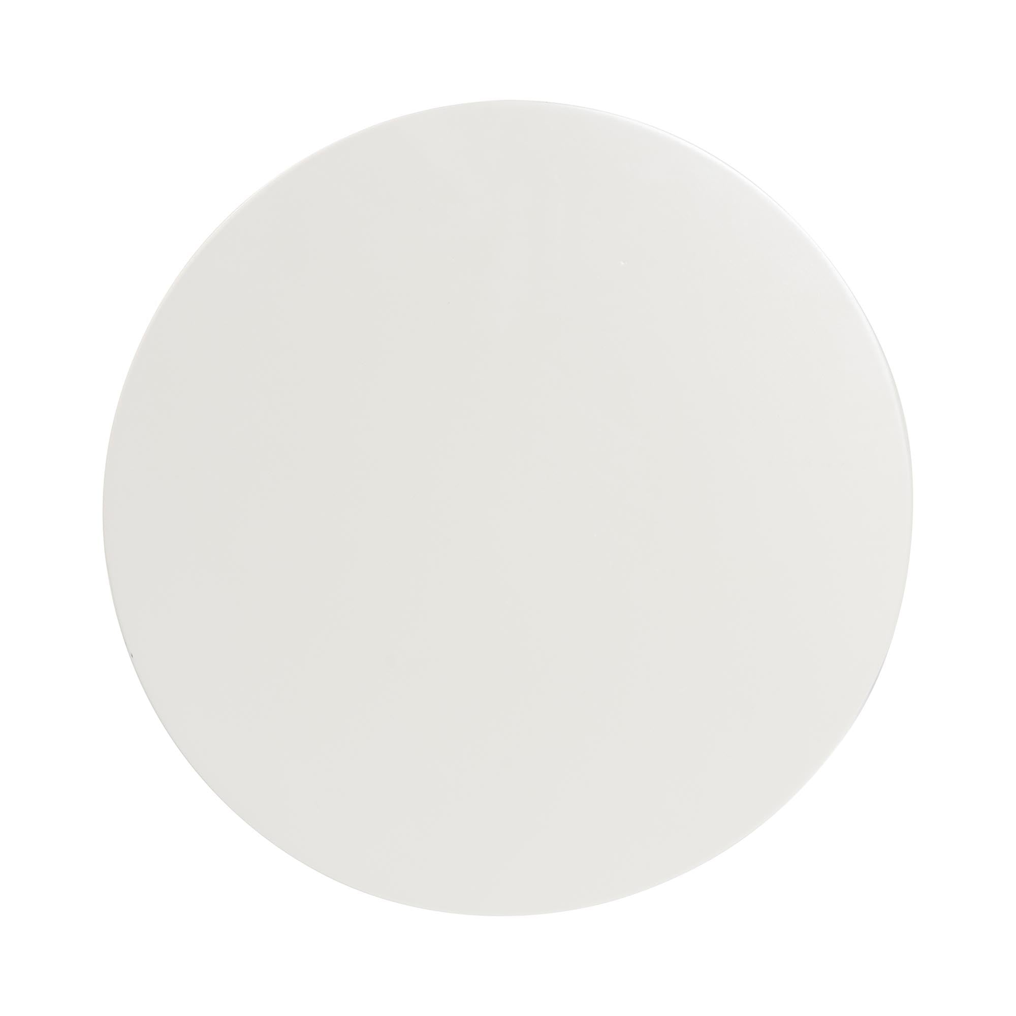 Sally Round Nightstand with Bamboo Inspired Legs - Scalloped Bedroom Side Table with Open Shelf,