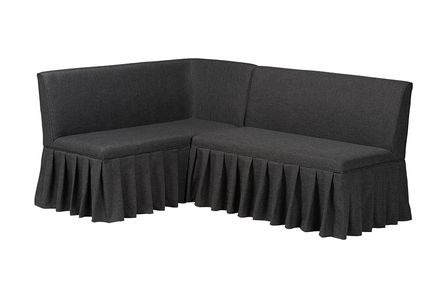 Bryna 2-Piece Fabric Upholstered Dining Nook Bench Set