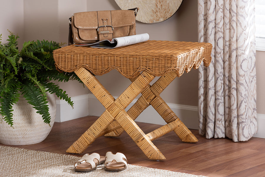 Bali & Pari Modesta Rattan Accent Bench