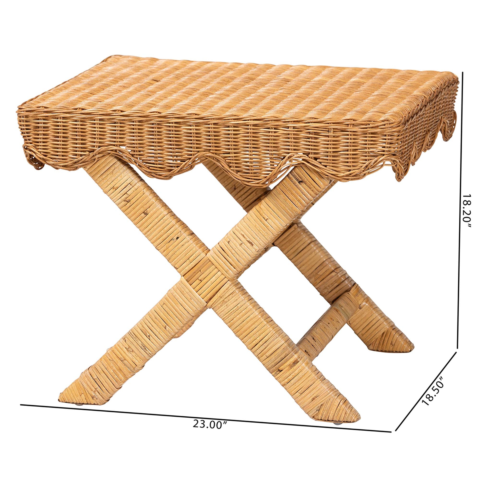 Bali & Pari Modesta Rattan Accent Bench