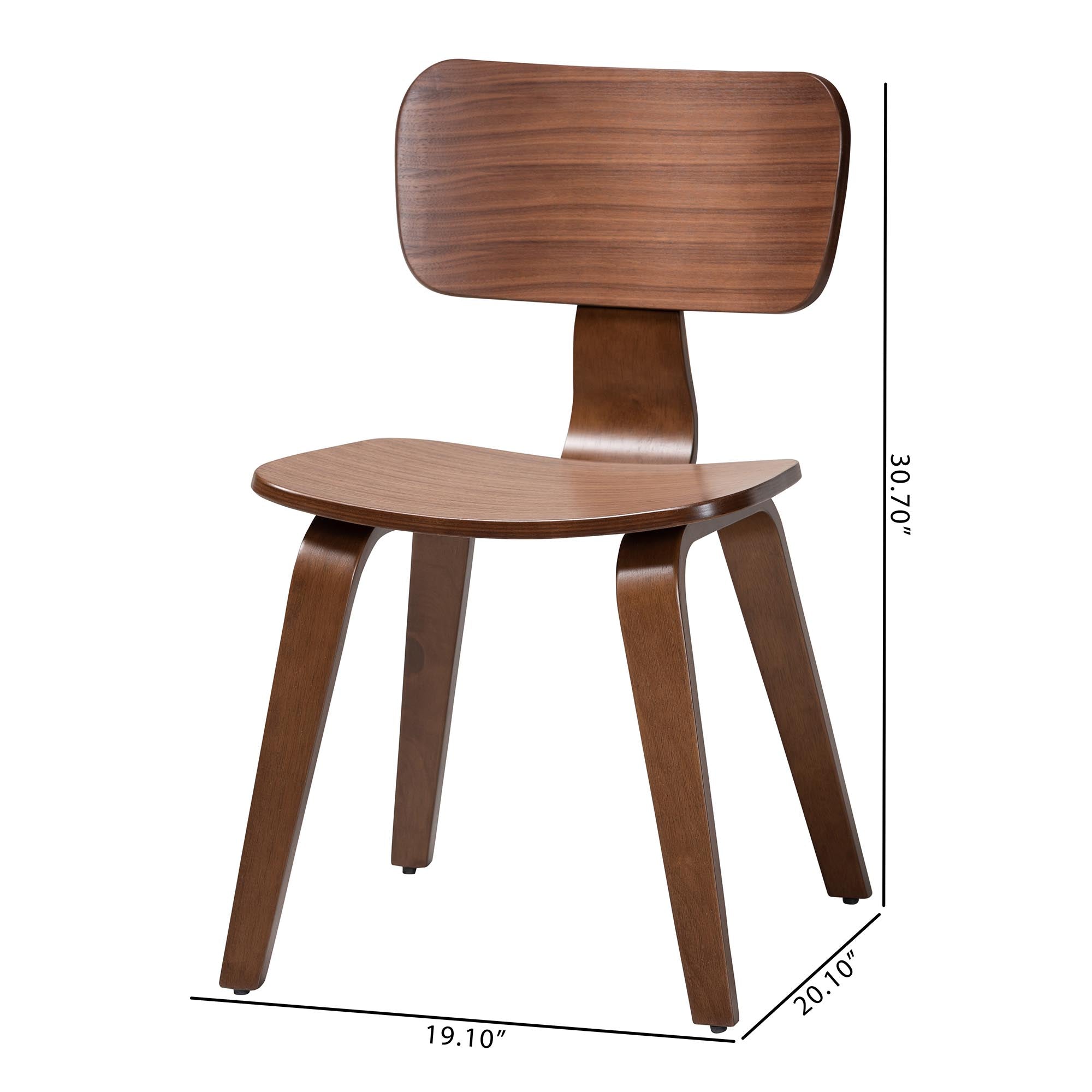 Billie Wood 2-Piece Dining Chair Set