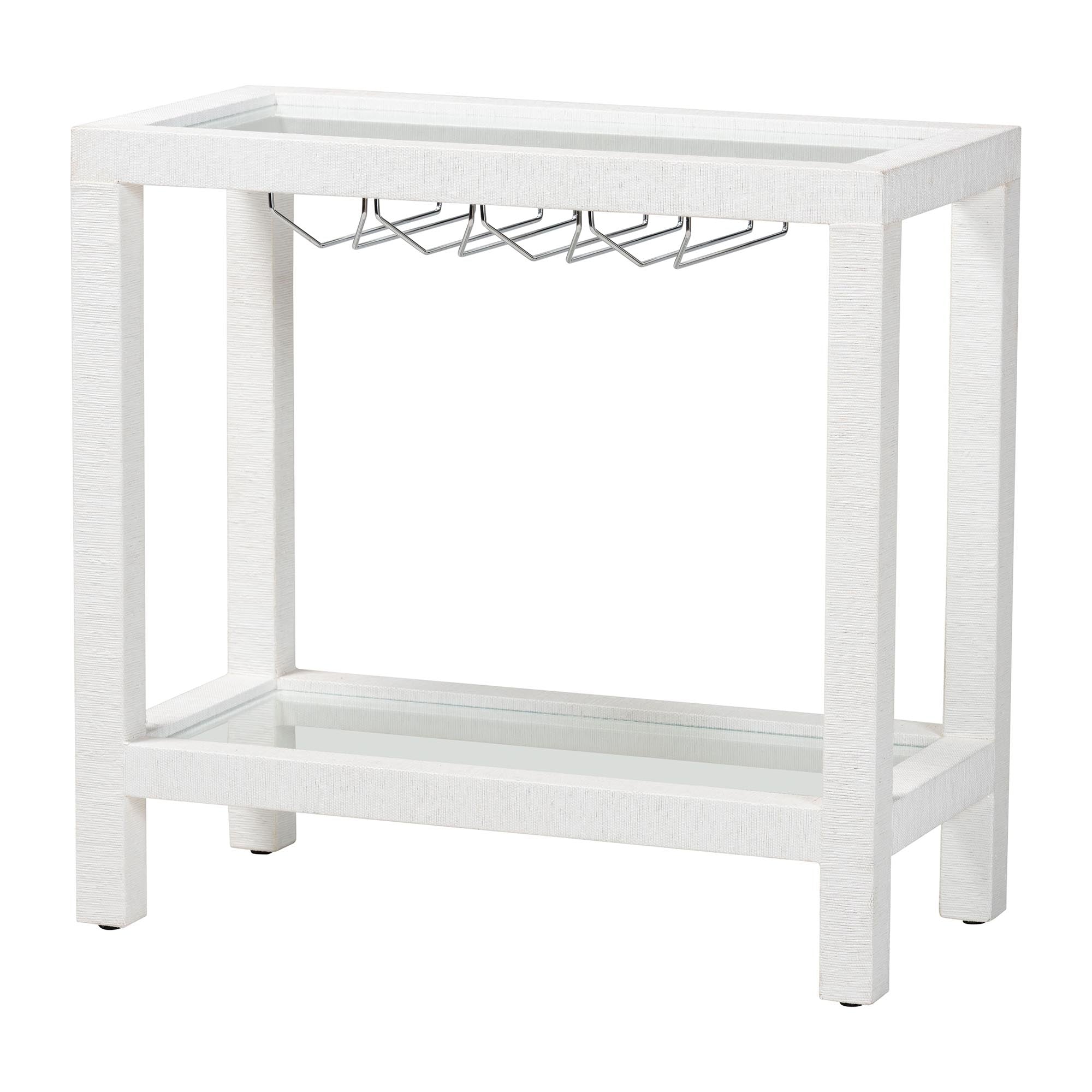 Bali & Pari Oaklynn Grasscloth Wine Rack