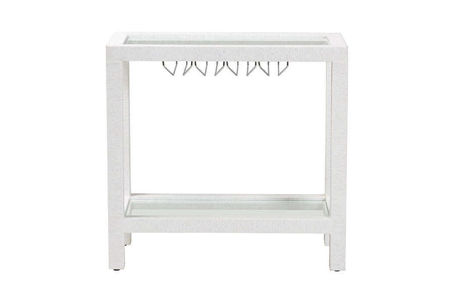 Bali & Pari Oaklynn Grasscloth Wine Rack