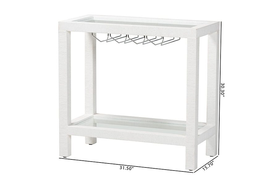 Bali & Pari Oaklynn Grasscloth Wine Rack
