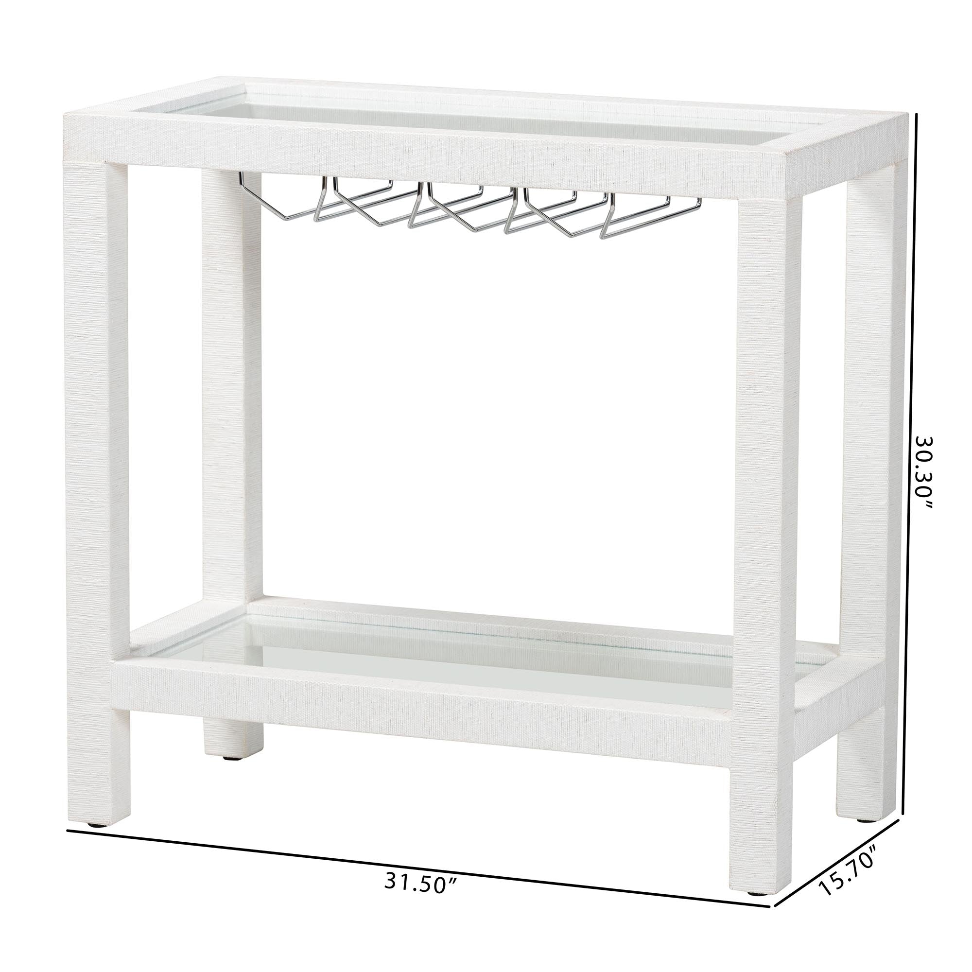Bali & Pari Oaklynn Grasscloth Wine Rack
