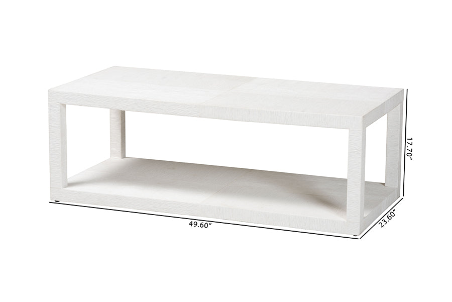 Bali & Pari Oaklynn Grasscloth Coffee Table