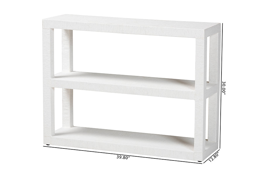 Bali & Pari Oaklynn Grasscloth Bookshelf