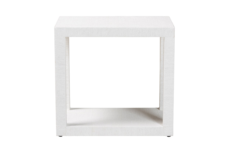 Bali & Pari Oaklynn Grasscloth End Table