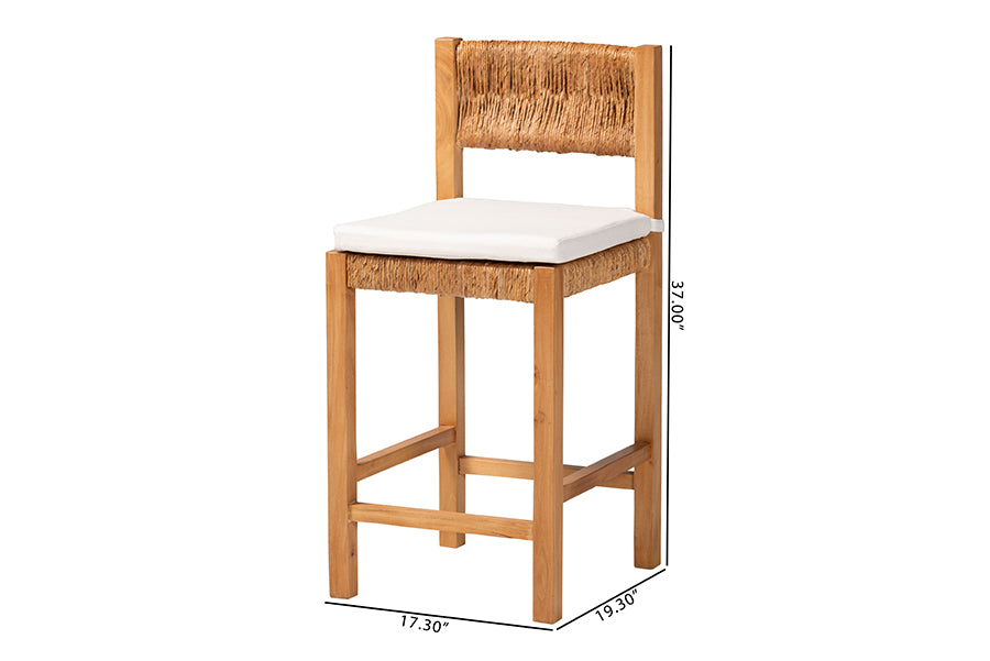 Bali & Pari Pava Woven Seagrass Counter Stool
