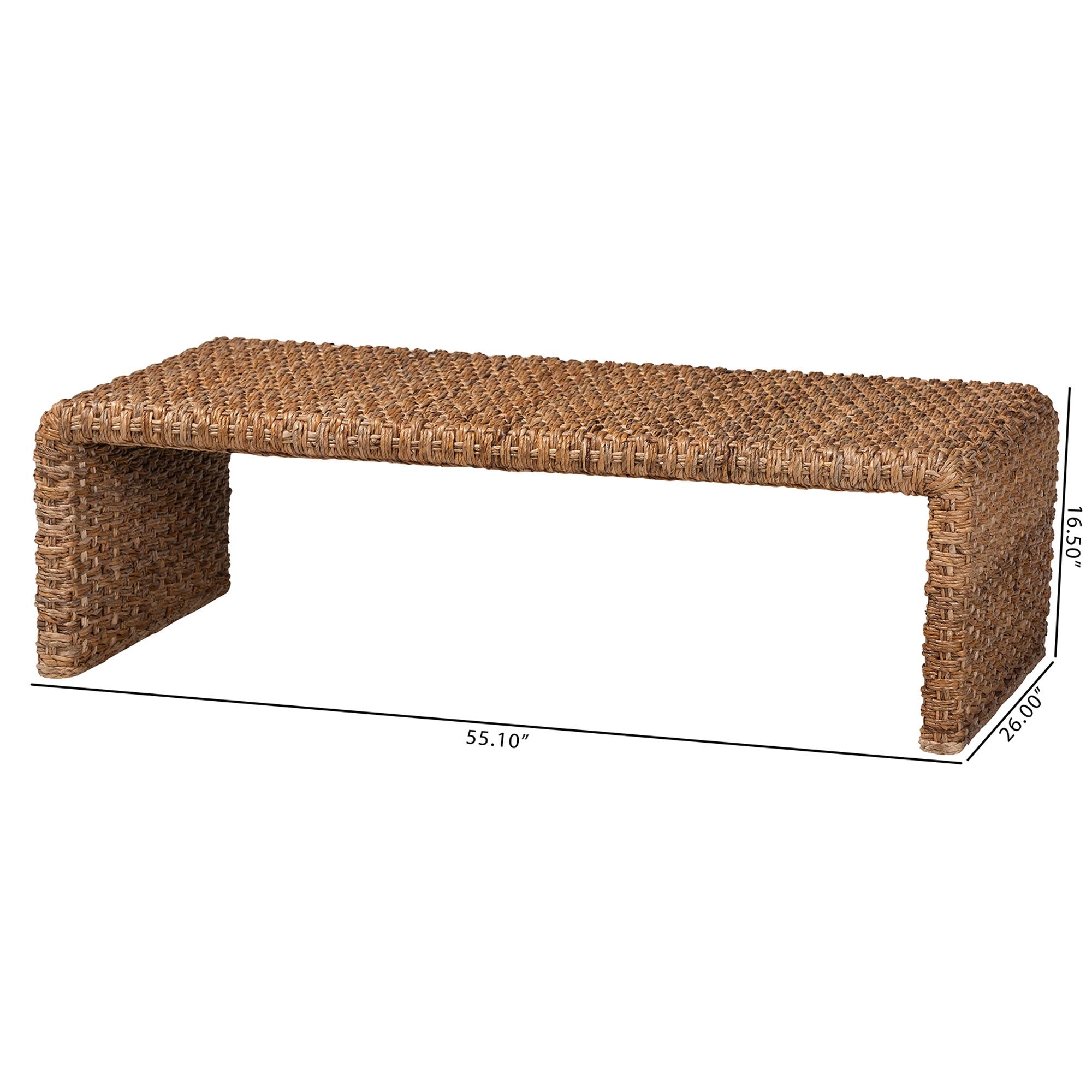 Bali & Pari Alda Handwoven Seagrass Coffee Table